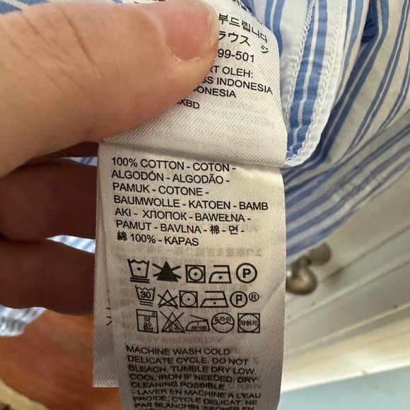 Levi's Blue Striped Men's Shirt - Picture 4 of 6